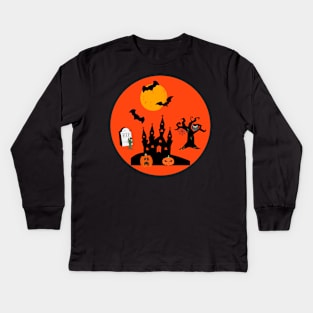 SPOOKY HALLOWEEN Kids Long Sleeve T-Shirt